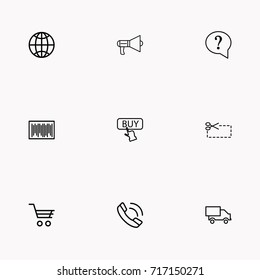 E-commerce line icon set