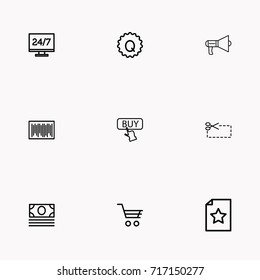 E-commerce line icon set