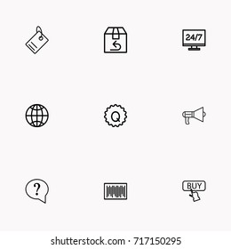 E-commerce line icon set