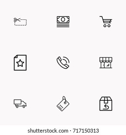 E-commerce line icon set