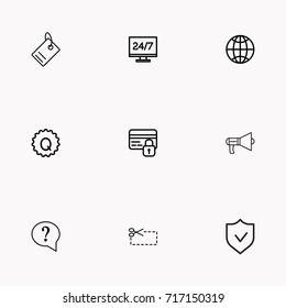 E-commerce line icon set