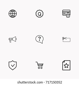 E-commerce line icon set