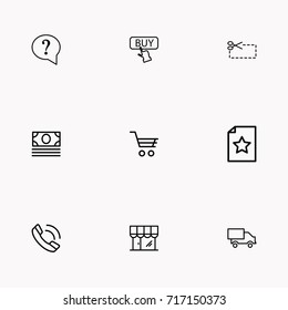 E-commerce line icon set