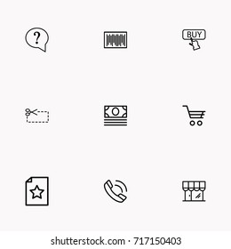 E-commerce line icon set