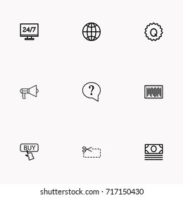 E-commerce line icon set