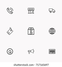 E-commerce line icon set
