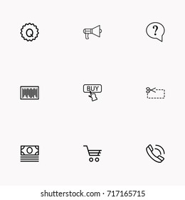 E-commerce line icon set