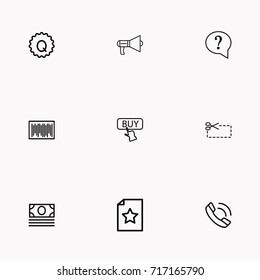 E-commerce line icon set