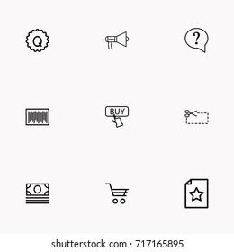 E-commerce line icon set