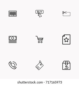 E-commerce line icon set