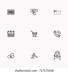 E-commerce line icon set