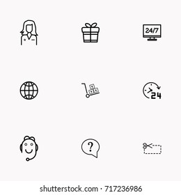 E-commerce line icon set