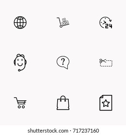 E-commerce line icon set