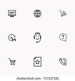 E-commerce line icon set
