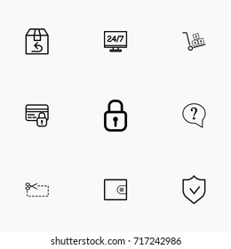 E-commerce line icon set