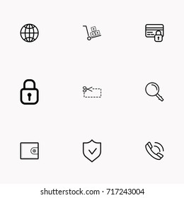E-commerce line icon set