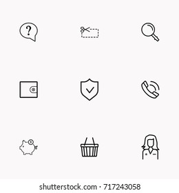 E-commerce line icon set