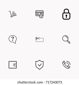 E-commerce line icon set