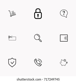 E-commerce line icon set