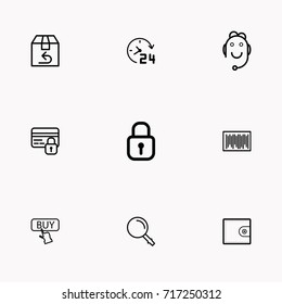 E-commerce line icon set