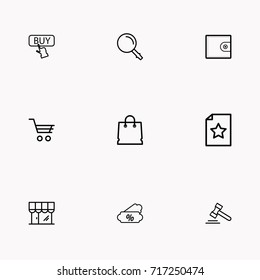E-commerce line icon set
