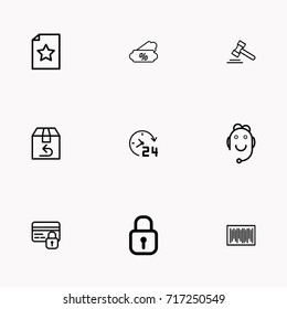 E-commerce line icon set