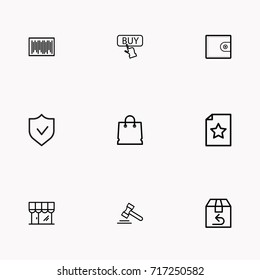 E-commerce line icon set