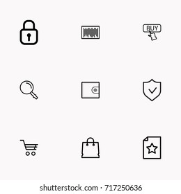E-commerce line icon set