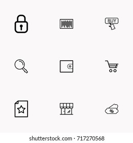 E-commerce line icon set