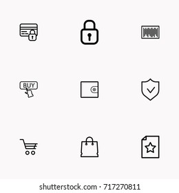 E-commerce line icon set