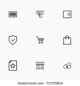 E-commerce line icon set