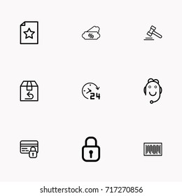 E-commerce line icon set