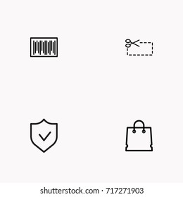 E-commerce line icon set