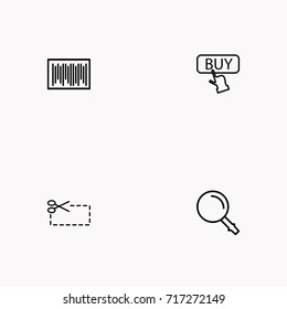 E-commerce line icon set