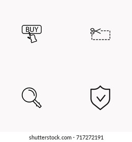 E-commerce line icon set