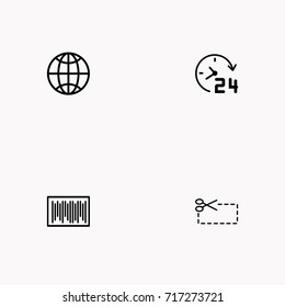 E-commerce line icon set