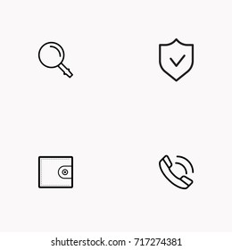 E-commerce line icon set