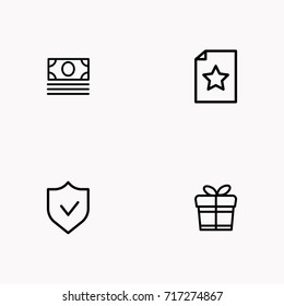 E-commerce line icon set