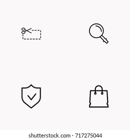 E-commerce line icon set