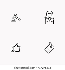 E-commerce line icon set