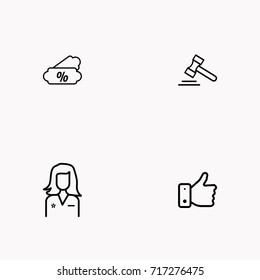 E-commerce line icon set