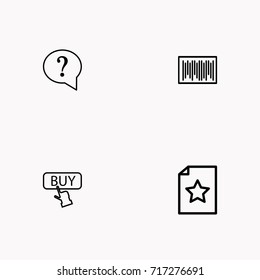 E-commerce line icon set