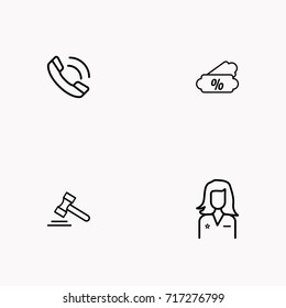 E-commerce line icon set
