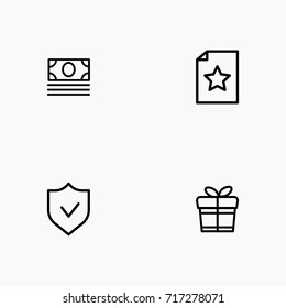 E-commerce line icon set