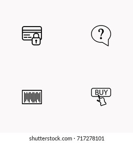 E-commerce line icon set