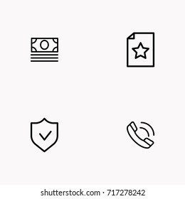 E-commerce line icon set
