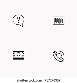 E-commerce line icon set