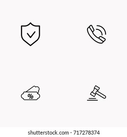 E-commerce line icon set