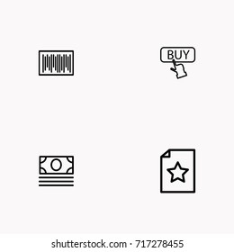 E-commerce line icon set