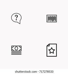 E-commerce line icon set